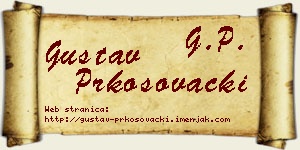 Gustav Prkosovački vizit kartica